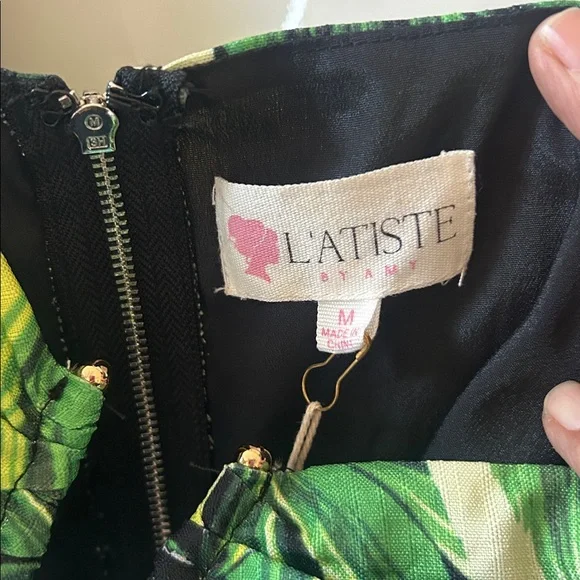 L'ATISTE Green Leaf Print Outfit - Picture 4 of 4